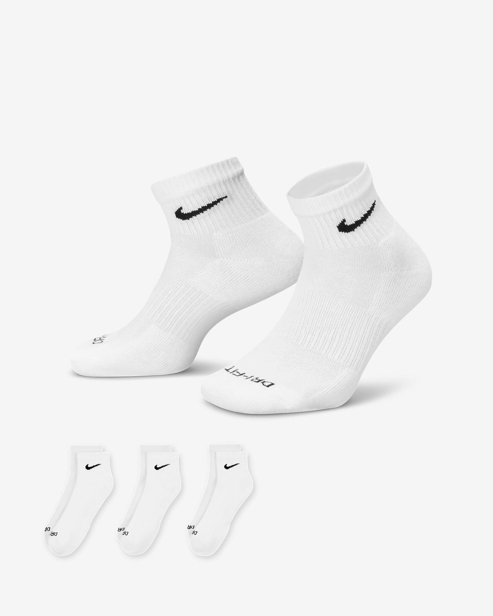 Tất Nike Dri-FIT Basic Cổ Thấp ( Trên mắt cá) 3 Đôi